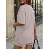 imageTrendy Queen 2 Piece Summer Set Oversized Top amp Loose Fit Shorts with PocketsSmoke