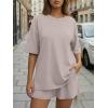 imageTrendy Queen 2 Piece Summer Set Oversized Top amp Loose Fit Shorts with PocketsSmoke