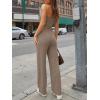 imageTrendy Queen 2 Piece Vacation Outfits for Women Summer Travel Outfits 2026 Spring Fashion Tube Tops Wide Leg PantsMocha