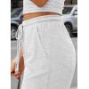 imageTrendy Queen 2 Piece Vacation Outfits for Women Summer Travel Outfits 2026 Spring Fashion Tube Tops Wide Leg PantsOatmeal Grey