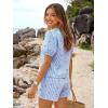imageTrendy Queen Short Sets Women 2 Piece Summer Vacation Beach Outfits Going Out Matching Clothes Cute Striped Tie Front TopsBlue