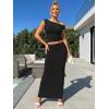 imageTrendy Queen Skirt Sets Women 2 Piece Going Out Dressy Outfits 2026 Summer Sexy Maxi Bodycon Dress Off The Shoulder Crop TopsBlack