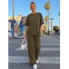imageTrendy Queen Women 2 Piece Matching Summer Lounge Sets Clothing 2026 Short Sleeve Shirts amp Pants Travel OutfitArmy