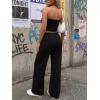 imageTrendy Queen Womens 2 Piece Lounge Sets Matching Summer Beach Vacation Outfits 2026 Striped Tube Tops Pants Travel ClothesBlack