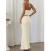 imageTrendy Queen Womens 2 Piece Sets Twist Front Halter Cami Tops and Bodycon Maxi Skirt Summer Going Out Vacation OutfitsApricot