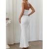 imageTrendy Queen Womens 2 Piece Sets Twist Front Halter Cami Tops and Bodycon Maxi Skirt Summer Going Out Vacation OutfitsWhite