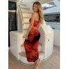 imageTrendy Queen Womens 2 Piece Skirt Sets Summer Outfits 2026 Going Out Bodycon Maxi Skirts Tube Tops Y2k Cute Vacation ClothesOrange Black