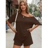 imageTrendy Queen Womens 2 Piece Summer Shorts Set Lounge Matching Two Piece Oversized Beach Vacation Outfits 2026 SweatsuitsBrown