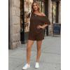 imageTrendy Queen Womens 2 Piece Summer Shorts Set Lounge Matching Two Piece Oversized Beach Vacation Outfits 2026 SweatsuitsBrown