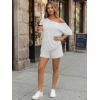 imageTrendy Queen Womens 2 Piece Summer Shorts Set Lounge Matching Two Piece Oversized Beach Vacation Outfits 2026 SweatsuitsGrey
