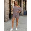 imageTrendy Queen Womens 2 Piece Summer Shorts Set Lounge Matching Two Piece Oversized Beach Vacation Outfits 2026 SweatsuitsRose Taupe