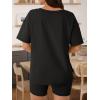 imageTrendy Queen Womens Two Piece Lounge Sets Spring Outfits 2026 Summer Fashion Vacation Tops Shorts Matching TracksuitsBlack