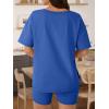 imageTrendy Queen Womens Two Piece Lounge Sets Spring Outfits 2026 Summer Fashion Vacation Tops Shorts Matching TracksuitsBlue