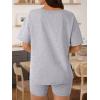 imageTrendy Queen Womens Two Piece Lounge Sets Spring Outfits 2026 Summer Fashion Vacation Tops Shorts Matching TracksuitsGrey