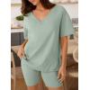 imageTrendy Queen Womens Two Piece Lounge Sets Spring Outfits 2026 Summer Fashion Vacation Tops Shorts Matching TracksuitsLightgreen