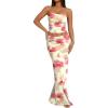 imageTrendy Queen Womens 2 Piece Skirt Sets Summer Outfits 2026 Going Out Bodycon Maxi Skirts Tube Tops Y2k Cute Vacation ClothesYellow Pink