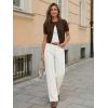 imageTrendy Queen Cropped Short Sleeve Cardigan Sweaters for Women Summer Lightweight Spring Outfits Y2k Fashion Clothes 2026Chocolate Brown