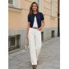 imageTrendy Queen Cropped Short Sleeve Cardigan Sweaters for Women Summer Lightweight Spring Outfits Y2k Fashion Clothes 2026Navy Blue