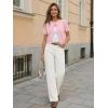 imageTrendy Queen Cropped Short Sleeve Cardigan Sweaters for Women Summer Lightweight Spring Outfits Y2k Fashion Clothes 2026Pink