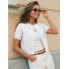 imageTrendy Queen Cropped Short Sleeve Cardigan Sweaters for Women Summer Lightweight Spring Outfits Y2k Fashion Clothes 2026White
