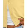imageTrendy Queen Cropped Short Sleeve Cardigan Sweaters for Women Summer Lightweight Spring Outfits Y2k Fashion Clothes 2026Yellow