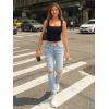 imageTrendy Queen Double Lined Square Neck Crop Top Women Teen Girls ButterySoft Sleeveless Basic Aesthetic Going Out Tank TopBlack
