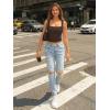 imageTrendy Queen Double Lined Square Neck Crop Top Women Teen Girls ButterySoft Sleeveless Basic Aesthetic Going Out Tank TopChocolate