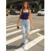 imageTrendy Queen Double Lined Square Neck Crop Top Women Teen Girls ButterySoft Sleeveless Basic Aesthetic Going Out Tank TopNavy