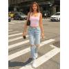 imageTrendy Queen Double Lined Square Neck Crop Top Women Teen Girls ButterySoft Sleeveless Basic Aesthetic Going Out Tank TopPink