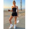 imageTrendy Queen Double Lined Tube Top for Women Backless Strapless Bandeau Bikini Cute Crop Tank for Teen Summer Going Out PartyBlack
