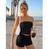 imageTrendy Queen Double Lined Tube Top for Women Backless Strapless Bandeau Bikini Cute Crop Tank for Teen Summer Going Out PartyBlack