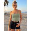 imageTrendy Queen Double Lined Tube Top for Women Backless Strapless Bandeau Bikini Cute Crop Tank for Teen Summer Going Out PartyGreen