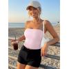 imageTrendy Queen Double Lined Tube Top for Women Backless Strapless Bandeau Bikini Cute Crop Tank for Teen Summer Going Out PartyLight Pink