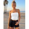 imageTrendy Queen Double Lined Tube Top for Women Backless Strapless Bandeau Bikini Cute Crop Tank for Teen Summer Going Out PartyWhite