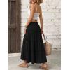 imageTrendy Queen Long Skirts for Women Slit Maxi Boho Skirt Summer Vacation Outfits ALine Dress with Pockets FashionBlack