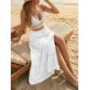imageTrendy Queen Long Skirts for Women Slit Maxi Boho Skirt Summer Vacation Outfits ALine Dress with Pockets FashionWhite
