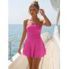 imageTrendy Queen Mini Dresses for Women Short Tube Top Dress Summer Date Night Outfits 2026 Ruffle Rompers Going OutHot Pink