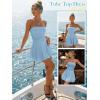 imageTrendy Queen Mini Dresses for Women Short Tube Top Dress Summer Date Night Outfits 2026 Ruffle Rompers Going OutLight Blue
