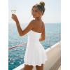 imageTrendy Queen Mini Dresses for Women Short Tube Top Dress Summer Date Night Outfits 2026 Ruffle Rompers Going OutWhite