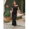 imageTrendy Queen Off the Shoulder Formal Cocktail Dresses for Women Wedding Guest Elegant Bodycon Summer 2026 Maxi Party DressBlack