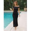 imageTrendy Queen Off the Shoulder Formal Cocktail Dresses for Women Wedding Guest Elegant Bodycon Summer 2026 Maxi Party DressBlack