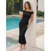 imageTrendy Queen Off the Shoulder Formal Cocktail Dresses for Women Wedding Guest Elegant Bodycon Summer 2026 Maxi Party DressBlack