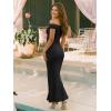 imageTrendy Queen Off the Shoulder Formal Cocktail Dresses for Women Wedding Guest Elegant Bodycon Summer 2026 Maxi Party DressBlack