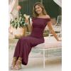 imageTrendy Queen Off the Shoulder Formal Cocktail Dresses for Women Wedding Guest Elegant Bodycon Summer 2026 Maxi Party DressBurgundy