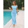 imageTrendy Queen Off the Shoulder Formal Cocktail Dresses for Women Wedding Guest Elegant Bodycon Summer 2026 Maxi Party DressLight Blue