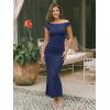 imageTrendy Queen Off the Shoulder Formal Cocktail Dresses for Women Wedding Guest Elegant Bodycon Summer 2026 Maxi Party DressNavy