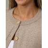 imageTrendy Queen Short Sleeve Cardigan Sweaters for Women Cropped Tops Summer 2026 Spring Outfits Cute Casual Y2k Fashion ClothesKhaki