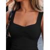imageTrendy Queen Sweetheart Neck Bustier Going Out Tops Double Lined Backless Crop Summer Tank TopBlack