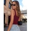 imageTrendy Queen Sweetheart Neck Bustier Going Out Tops Double Lined Backless Crop Summer Tank TopBurgundy