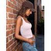 imageTrendy Queen Sweetheart Neck Bustier Going Out Tops Double Lined Backless Crop Summer Tank TopLight Pink